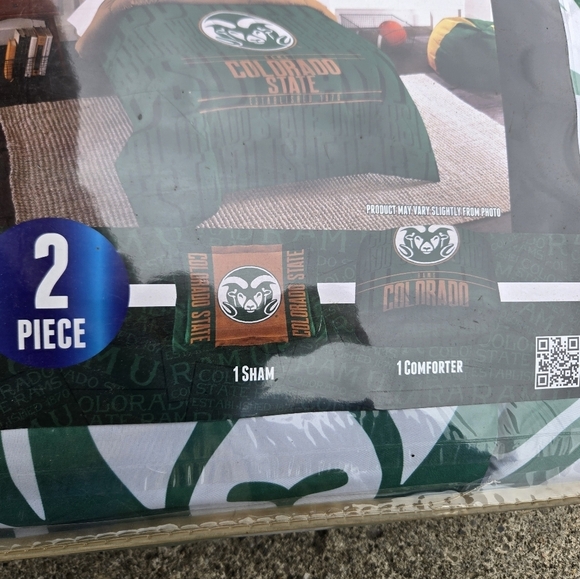 Colorado State Rams Twin Bedding Set - 2 piece - NEW - Picture 3 of 6